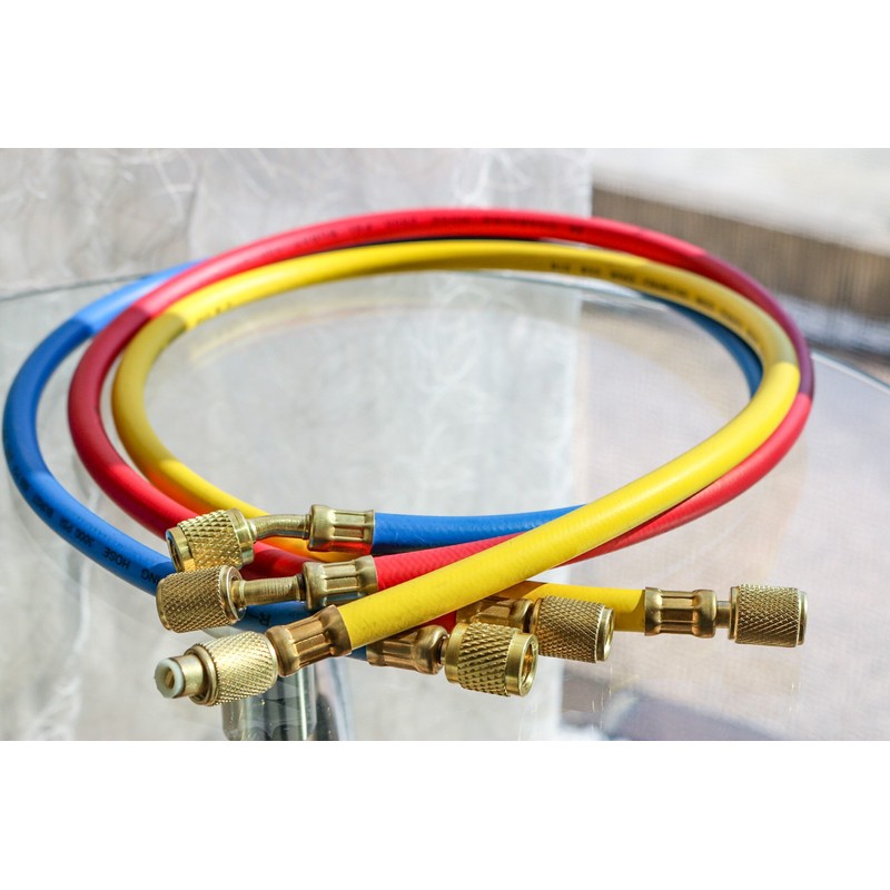 R134a R12 R22 R502 Replacement Gas Charging Hoses 3-Piece Set