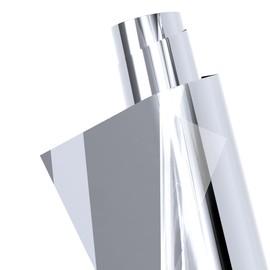 JAVIGA Metallic Silver HTV, 12" x 6ft Silver Iron on Vinyl for Day Decorations, Silver Heat Transfer Vinyl for Cricut, Silhouette, Cameo Cutters and Heat Press