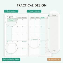 Pocket Calendar 2025-2027 for Purse,Small Pocket Planner 2025-2027 for Purse 3.5×6.5In,30 Month Organizer from Jul 2025 to Dec 2027 Mini Planner with Pvc Cover for Organizing & Planning