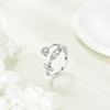 ONEFINITY Stethoscope Ring 925 Sterling Silver Adjustable Heartbeat ECG Stethoscope