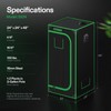 VIVOSUN S224 2x2 Grow Tent, 24"x24"x48" High Reflective Mylar with