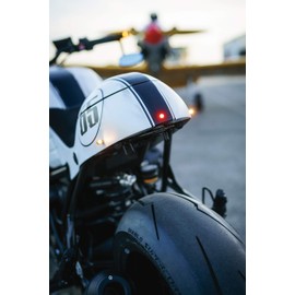 Kuryakyn 2570 Motorcycle Lighting Accessory: Kellermann Atto Dark, Front/Rear LED Turn Signal/Blinker Light with Smoke Lens, Amber, Satin Black, Pack of 1