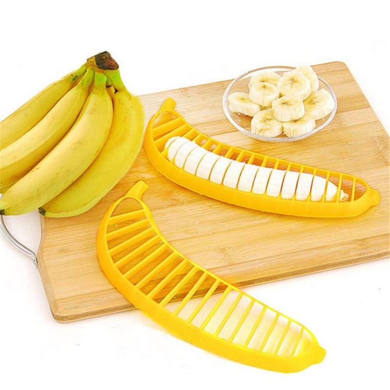 Banana Slicer-perfect for fruit salads Generic Handle Plastic Banana Fruit