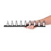 TEKTON 1/2 Inch Drive Hex Bit Socket Set with Rail,