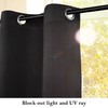 PiccoCasa Blackout Curtains 2 Panels Grommet, Black Thermal Insulated Curtains
