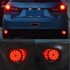BESTAUTOMOTORS RED LENS LED BUMPER REFLECTOR TAIL BRAKE LIGHTS FOR