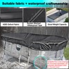 SIHAIAN 12x18Ft Oval Pool Cover with Side Storage for Oval