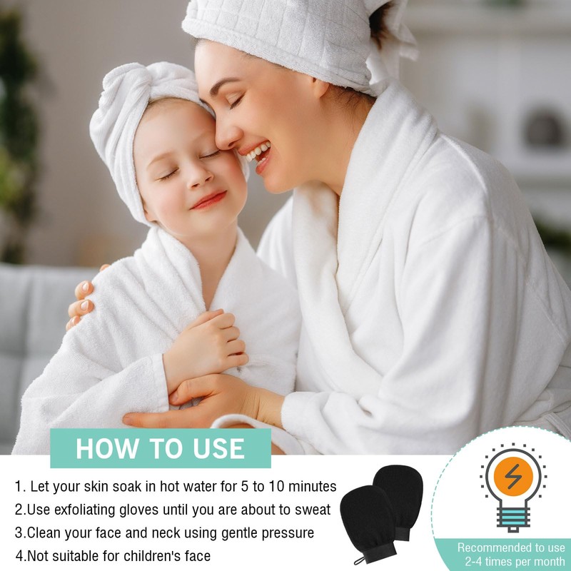 FoldTier 20 Pcs Exfoliating Glove Bulk Summer Exfoliator Mitt Body