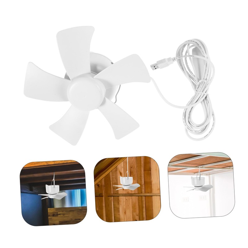 LIFKOME Compact USB Fan with Timer Versatile Hanging Ceiling Design