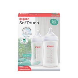 SOFTOUCH BPP Nursing Bottle PP 240ML Twin Pack Log