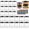 Vivimee 24 Pack Plastic Jars with Lids 16 oz (12