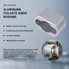 wzrasmiles Silver Aluminum Replacement Tailgate Hinge Bushing Compatible with 2005-2024