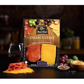 Charcuterie Tray 6 oz. (Boar's Head) by National Wholesale Deals (6 oz, Duet- Pepperoni, Vermont Cheddar Cheese,)