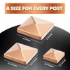 Solid Copper Pyramid Post Cap for 4x4 Wood Posts (3.5"