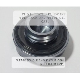 Unbranded ALUMINUM OIL FILLER CAP FOR MITSUBISHI LANCER EVOLUTION X CARBON FIBER EMBLEM 33