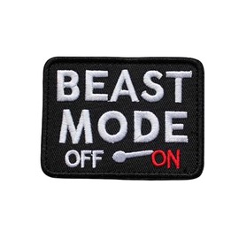 Beast Mode On Patch, Military Badge, Emblem Patch, Funny Morale Patches, Moral Patch, Military Patch, Meme Patch, Hook and Loop, Embroidered Patch for Tactical Backpacks, Clothing, Jeans, Hats, Bags