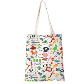 Toy Tote Bag Cartoon Movie Gift Toy Cartoon Movie Lover Gift Toy Cartoon Lovers Gift Wooddy And Buuzz Toy Shopping Bag (ZuRG tote bag 1)