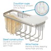 iDesign Rust-Resistant Stainless Steel Sponge Holder for Kitchen Sink with
