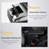 RULLINE Car Armrest Console Storage Box Rotatable Black Leather Center