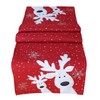 Tablecloth 85 x 85 cm Red White Silver Funny Elk