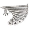 ZLYY 100pcs M4x40mm Stainless Flat Head Phillips Self-Tapping Wood Screw