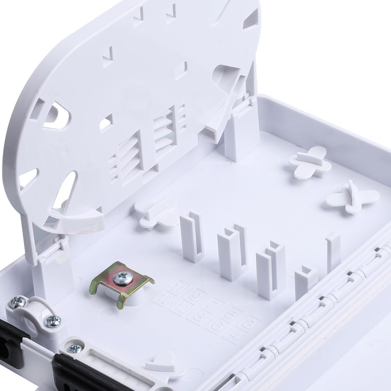 KETGUFF 6-Port Fiber Optic Distribution Box - Waterproof ABS Plastic,