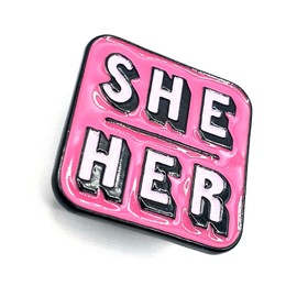 Metal Enamel Pin Badge Pink Metal, Metal