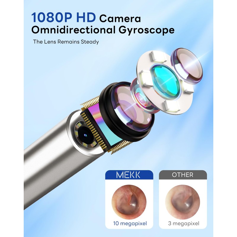 MEKK Ear Wax Removal Kit S5 with 10 MP Camera,