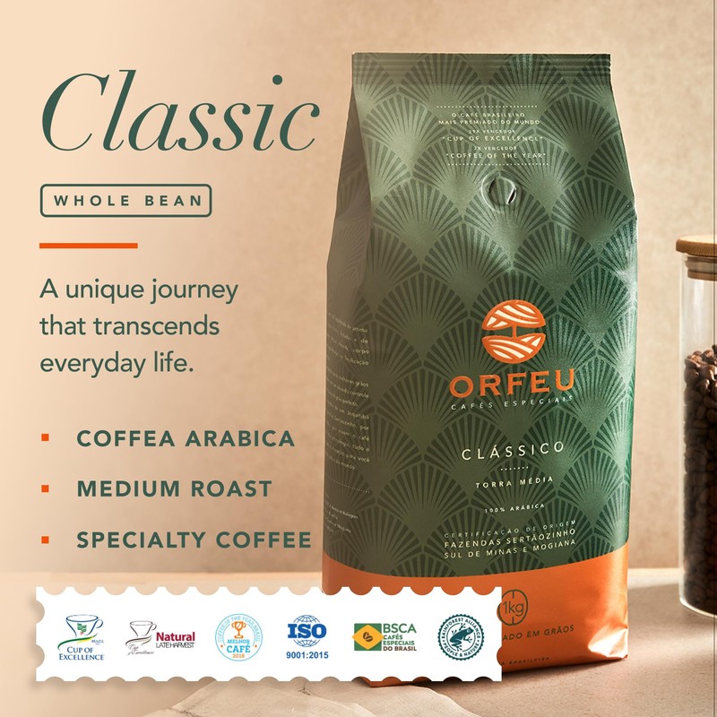 ORFEU - Special Coffee Beans - 100% Arabica, Medium Roast