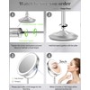 vpu Makeup Mirror with Lights, 1X/30X Lighted Magnifying Mirror Height