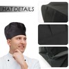 ZBHDEYG 1 Black Half Apron, 1 Catering Hat, Tie Apron,