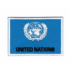 United Nations United Nations Flag Sew-On Patch for Clothes Embroidered Iron-On Patch Applique United Nations Patch Size 7.2 x 5.0 cm