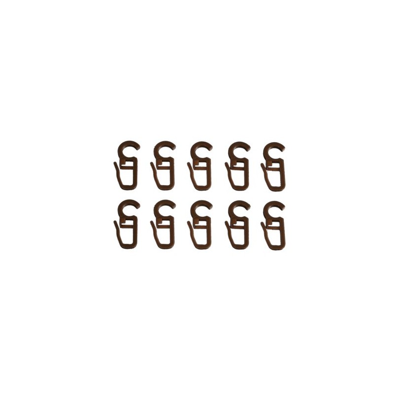 Liedeco Ring Hook Eyelets 10mm, Rustic Oak, 10s