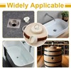 4 Pcs White Bath Plug Replacement, Rubber Bath Plugs, Versatile