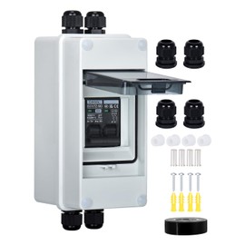 DIHOOL 30 Amp DC Circuit Breaker Box, 1000V Solar Panel Disconnect Switch