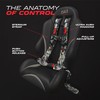 1pc 4 Point Harness for Bucket Seat, Push Release, 10