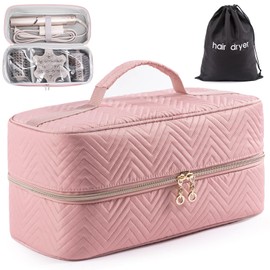 ELCUPA Hair Tools Travel Case with Black Hair Dryer Bag, Large Hair Tools Travel Carrying Case for Shark FlexStyle/SmoothStyle - Hair Air Wrap Dryer Storage Case Flat Curling Iron Travel Organizer