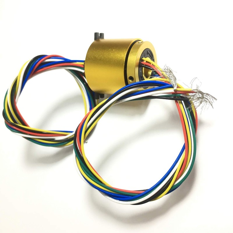 Taidacent Through Bore Electrical Slip Ring Rotary Electrical Contact 6/12/18/24