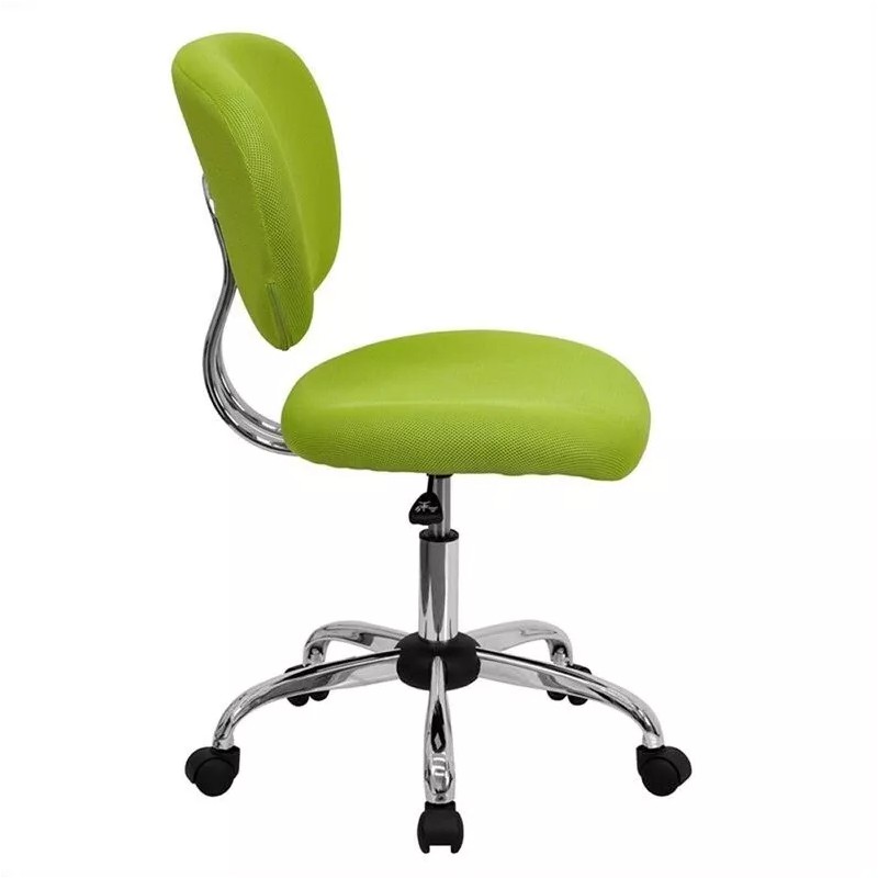 Pemberly Row Contemporary Mid-Back Task Chair In Apple Green