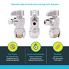 SharkBite 1/2 x 1/4 Inch Compression Angle Stop Valve, Quarter