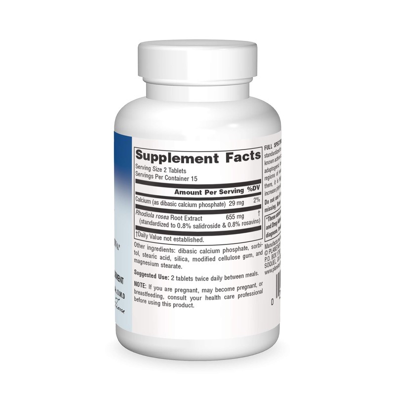 Planetary Herbals Full Spectrum Rhodiola Rosea Extract Tablets, 30 Count