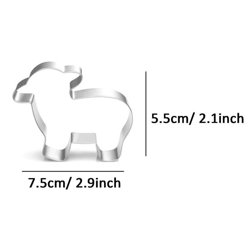 WDYJMALL Sheep Goat Shape Cookie Cutter - B