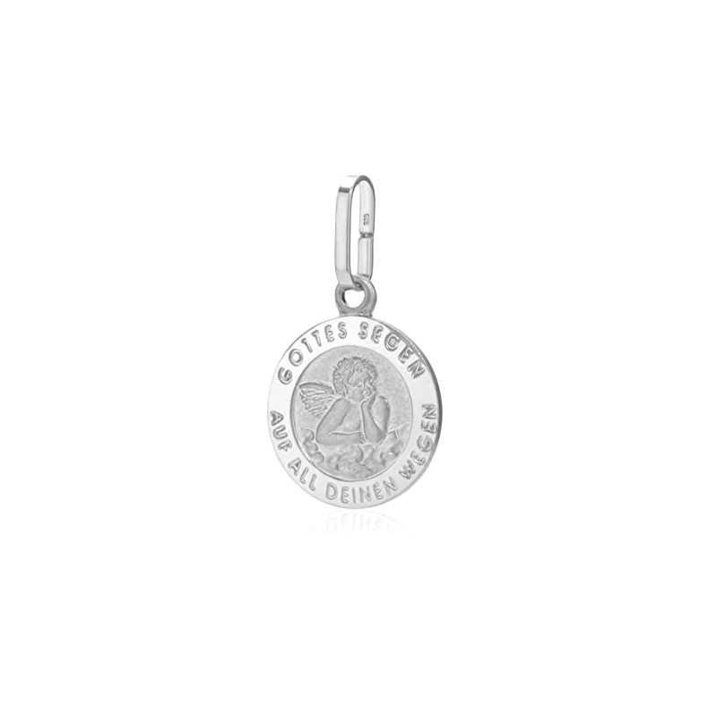 NKlaus 13402 Small Guardian Angel Pendant 925 Silver 10 mm