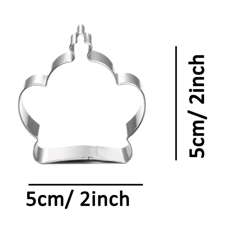 WJSYSHOP Mini King Queen Crown Shape Cookie Cutter