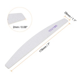 HARFINGTON 10pcs Nail File, 100/180 Grit Fingernail File for Natural Nails, Professional Double-Sided Nail File Manicure Tool for Nail Smoothing Shaping