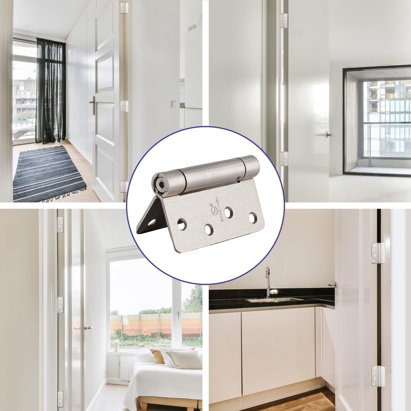 3 Pieces Self Closing Door Hinge 4 inch Satin Nickel