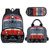 Cndexd Cartoon Train Backpacks with Lunch Box Pencil Case 3