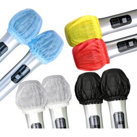 Microphone Cover, Microphone Windscreen, 100 Pcs/50 Pairs Disposable Microphone Cover, Non-woven Fabric, Dustproof, Antibacterial, Noise Prevention, Splashproof, For Lectures, Meetings, Karaoke, 5