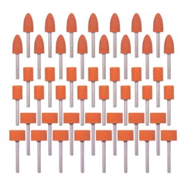 45PCS Sanding Bits for Dremel Rotary Tool, Grinding Stone Sanding Drill Bits with 1/8" Shank, Aluminium Oxide Tough Enough to Metal Rust Removal/Smoothing/Sharpening, Different Shape (3 Shape, 45)