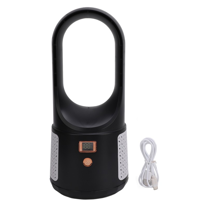 USB Desk Fan 6 Speeds Wind Quiet Portable Bladeless Cooling